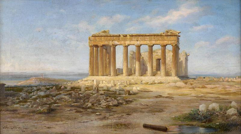 Adolf Bohm Die Akropolis France oil painting art